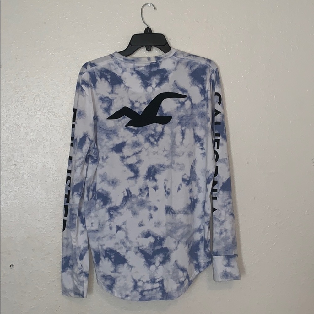 Blue & White TieDye Hollister Long Sleeve UNISEX
